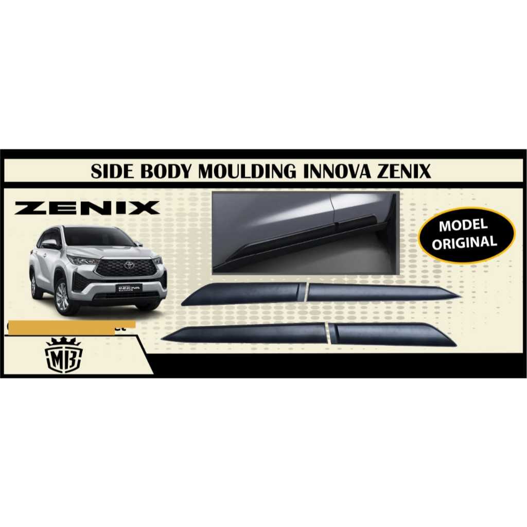 Lis Body Mobil Innova Zenix Hitam Polos