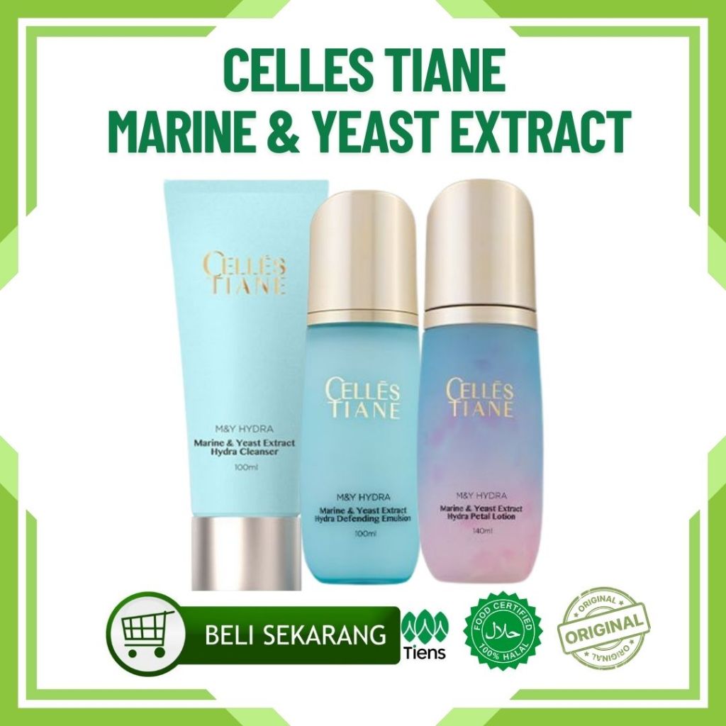 Tiens Celles Tiane Marine & Yeast Extract - Cleanser emulsion dan petal lotion - perawatan kulit waj