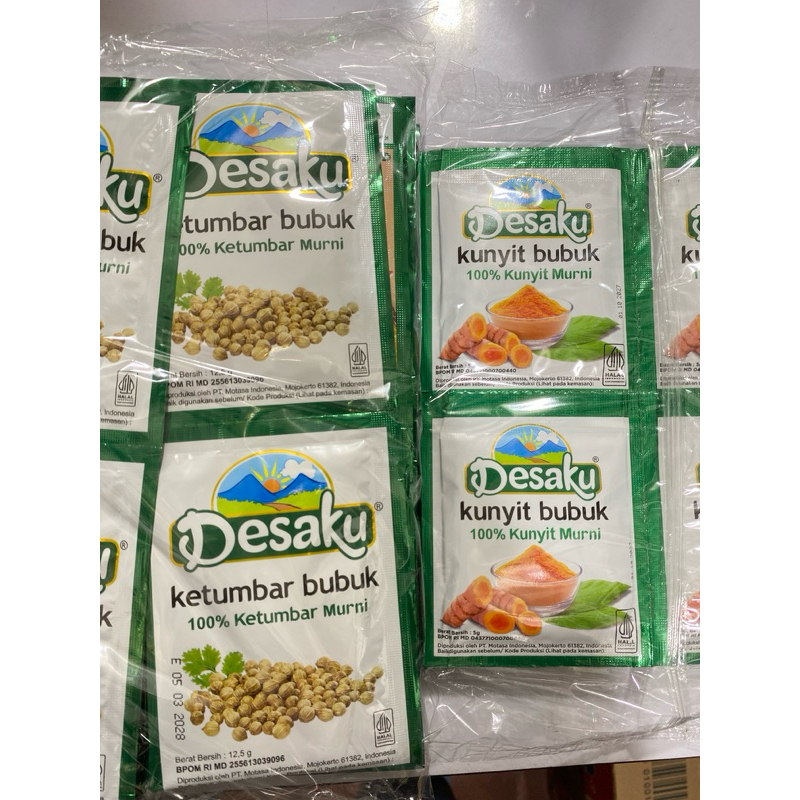 

Desaki ketumbar/kunyit bubuk isi 12 sachet
