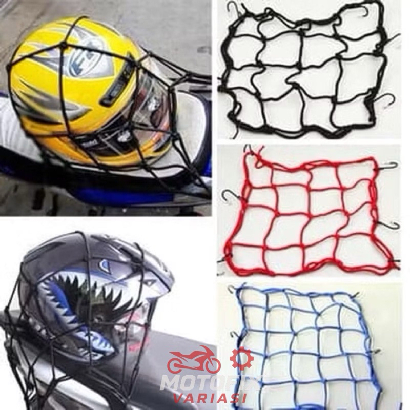 Promo Jaring Helm Motor Touring Barang Tali Pengikat Jaring Serbaguna