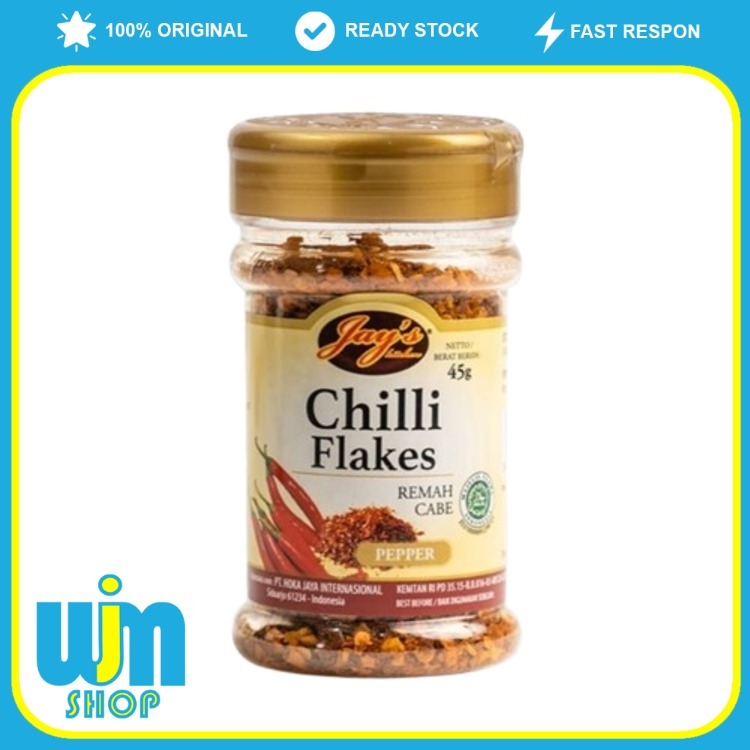 

Jay’s Chili Flakes Cabe Kering 45gr | Taburan Pedas Masakan