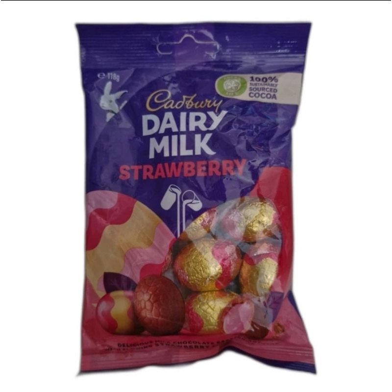 

Cadbury Strawberry 118g Coklat Easter Paskah ORI Australia