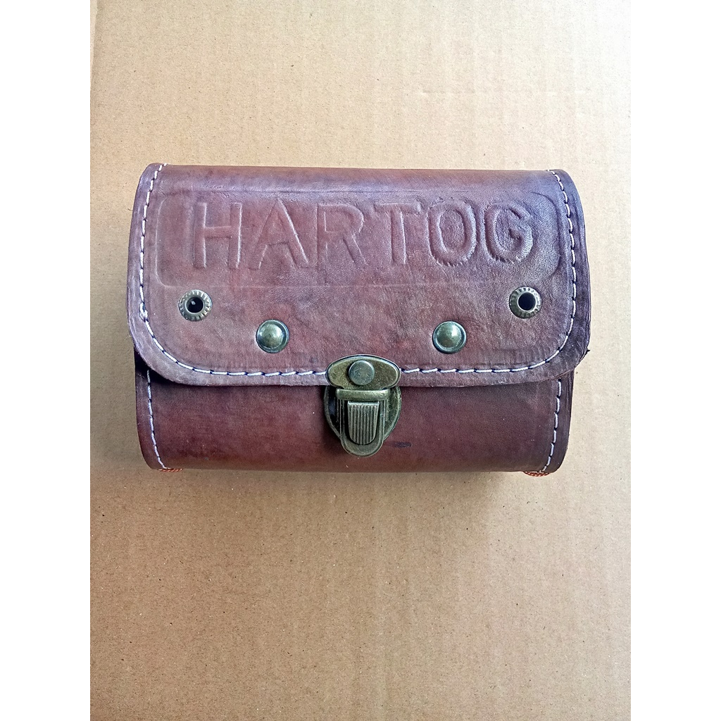 Tas Sadel Sepeda Onthel Merk Hartog 14cm X 6cm X 9cm