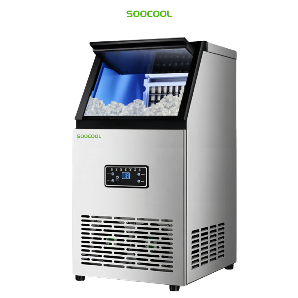 Soocool Mesin Es Ice Maker 24 Jam Membuat Es 28kg, Membuat Es 32pcs per Putaran ES-28A
