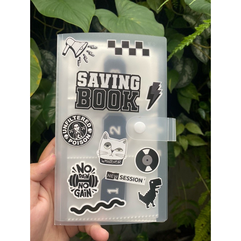SAVING BOOK 120 & 240SLOT / MONOCHROM / BUKU TABUNGAN TARGET / BINDER TABUNGAN UANG / TABUNGAN TARGE
