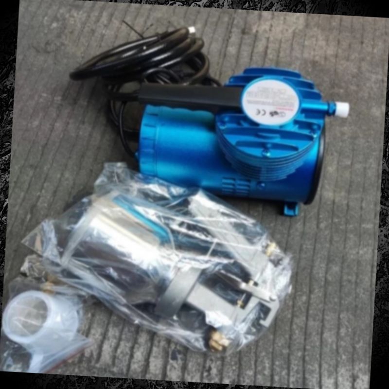 kompresor set mini spray gun kits alat semprot cat