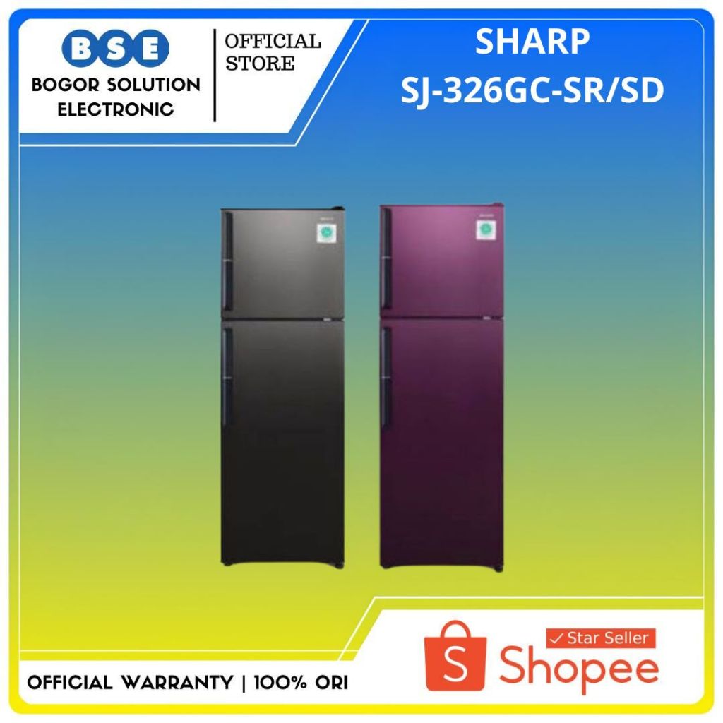 Kulkas Sharp 2 Pintu SJ326GC 256 liter Sharp SJ-326GC-SD/SR 256L SJ326