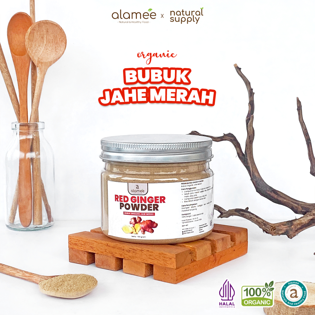 

ALAMEE Red Ginger Powder Premium Minuman Jahe Merah Bubuk Tanpa Campuran Sehat Serbuk Minuman 100gr