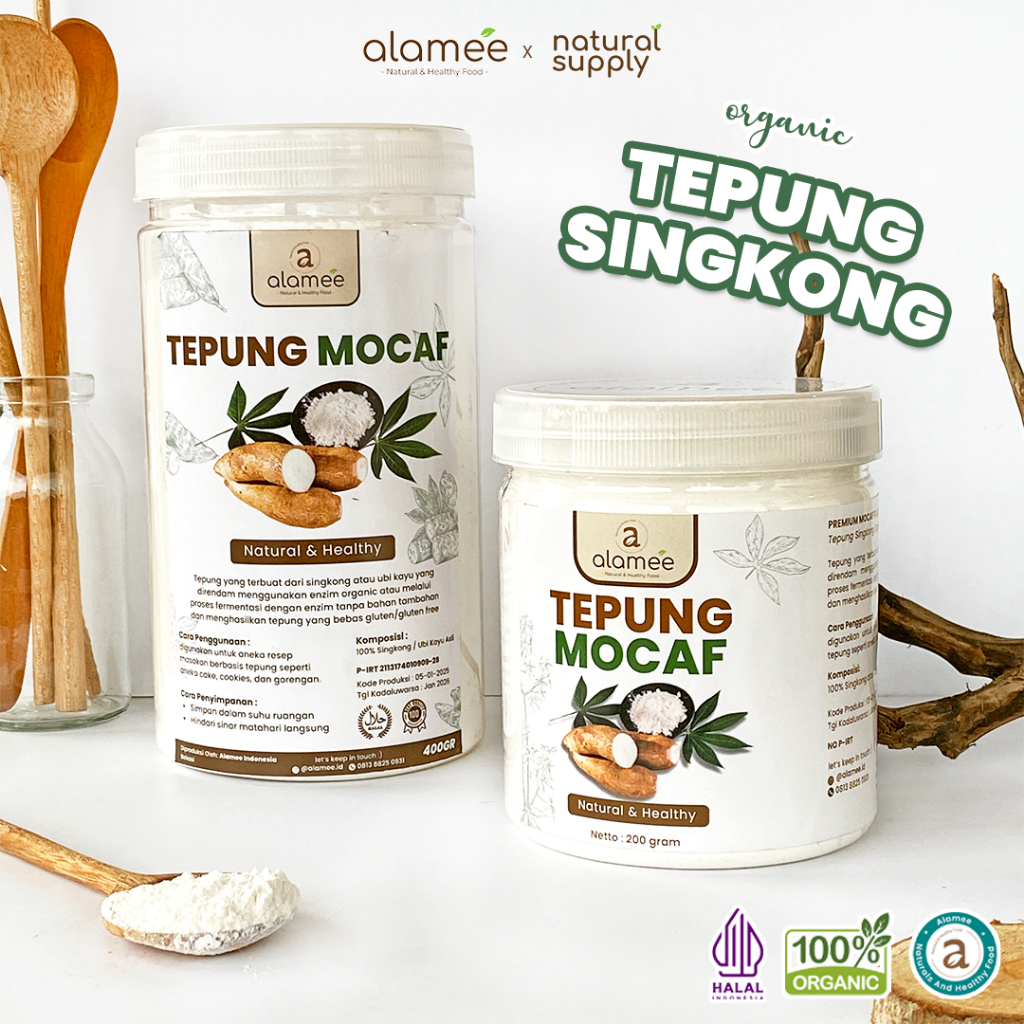 

ALAMEE Tepung Mocafine Gluten Free Tepung Singkong Sehat Rendah Gula High Fiber 400gr