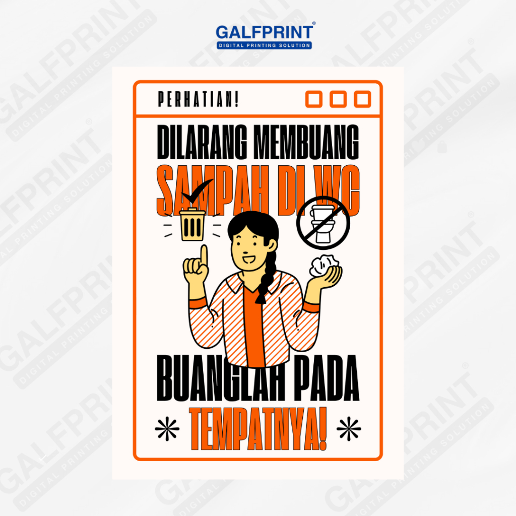 

STICKER A4 BESAR DILARANG MEMBUANG SAMPAH DI WC !