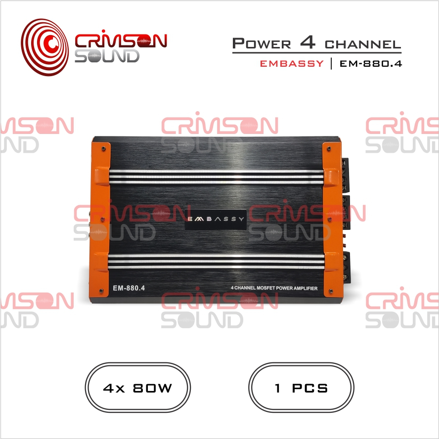 Power Mobil 4 Channel Class AB Embassy Em-880.4