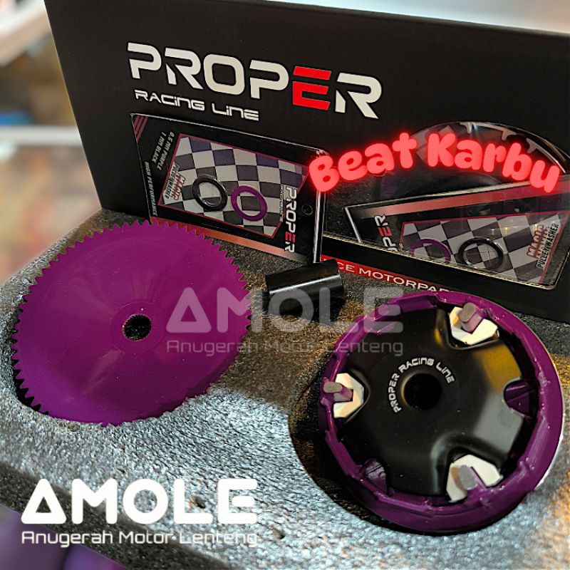 Pulley Kit CVT Rumah Roller Set Proper Racing Beat Karbu Scoopy Karbu
