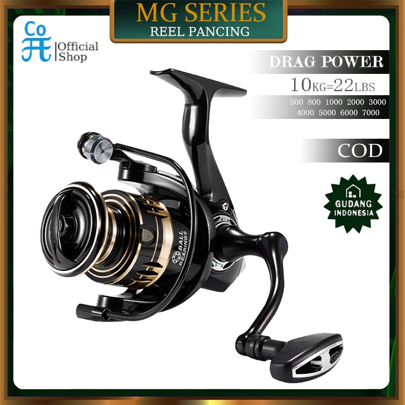 COnn Reel Pancing Gulungan Pancing Putar MG1000-7000 Kumparan Aloi 10-30KG Tarik Maksimal 5.2:1 Gulu