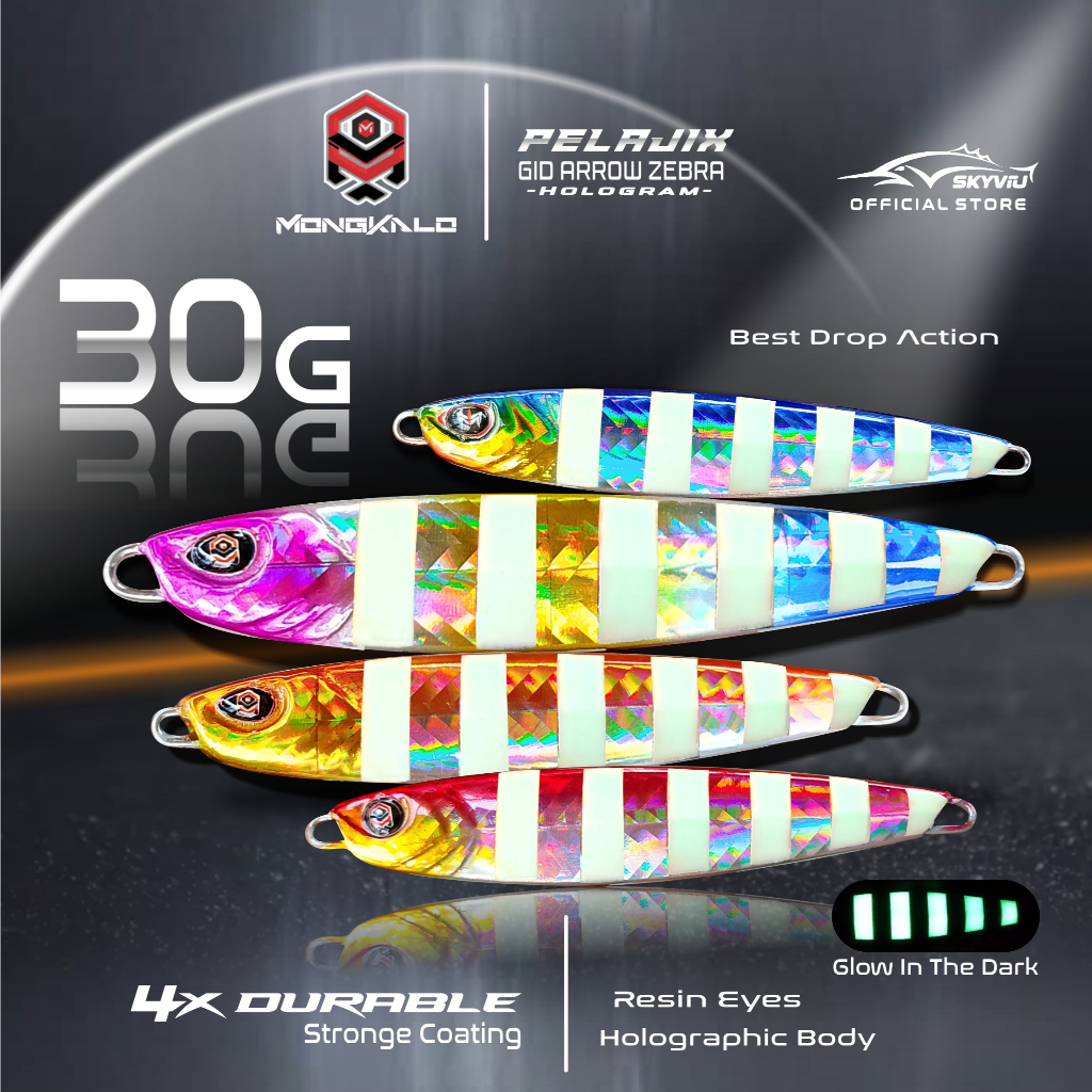 Metal Jig 30 Gram Micro Jig 30 Gram Mongkalo Pelajix GID ZEBRA Sisik Mikro Jig 30 Gram Umpan Micro J