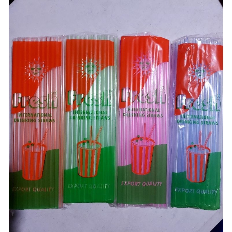 Sedotan Plastik Fresh bening panjang