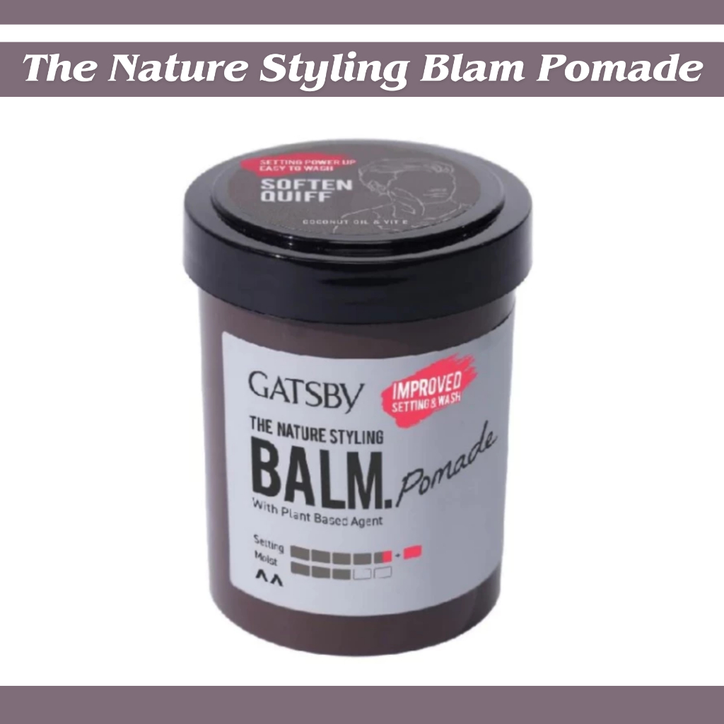 Balm pomade penata rambut pria berbahan tumbuhan untuk rambut kaku dan kasar 70g