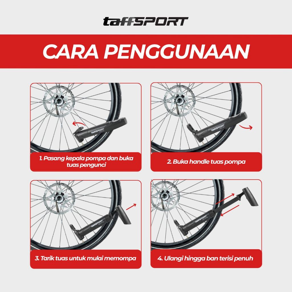 Sunbloom Pompa Angin Ban Sepeda Portable /Pompa Ban Mini Portable / Pompa Ban Sepeda Angin