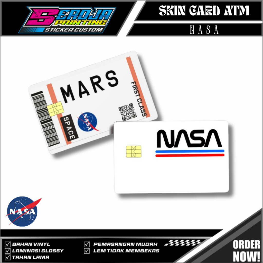 

STICKER GARSKIN ATM E-MONEY NASA MARS PELINDUNG KARTU SKIN CARD ATM KARTU KREDIT DEBIT GARSKIN SIM KTP E-MONEY STIKER MOTIF NASA MARS LEM KUAT ANTI GORES