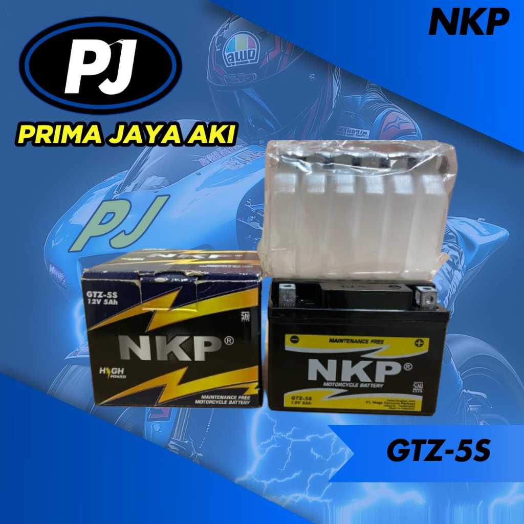 Aki Motor Mio J Beat Fino ( Bkn Grande ) Aki Semi Kering Merk : NKP GTZ-5S MF