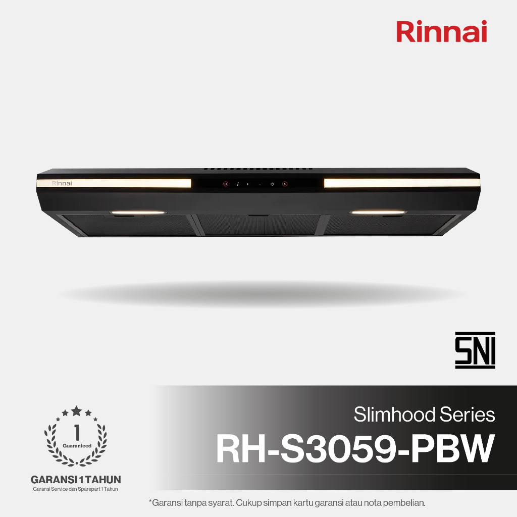 Rinnai RH-S3059-PBW Hood Pencuci Udara Slimline