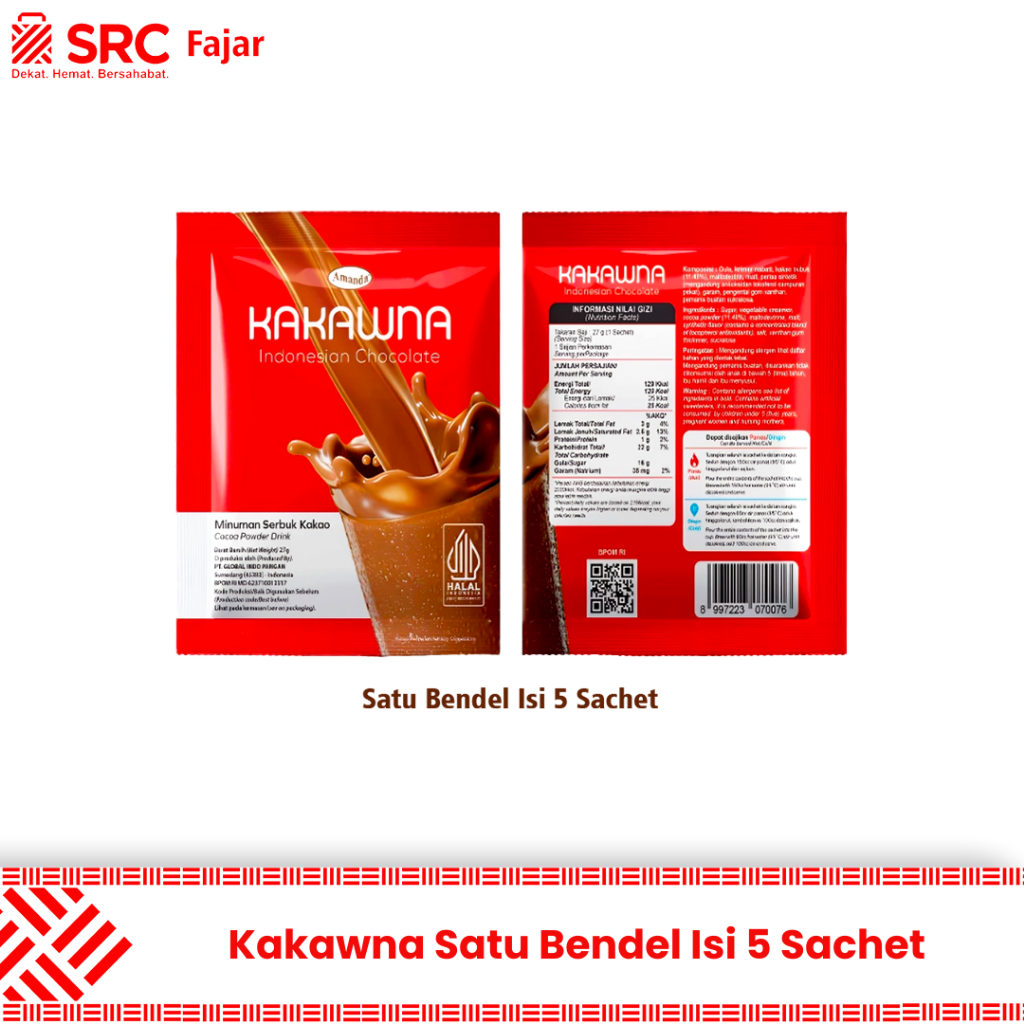 

Kakawana Minuman Serbuk Kakao Cocoa Powder Drink (1 Bendel Isi 5 Sachet)
