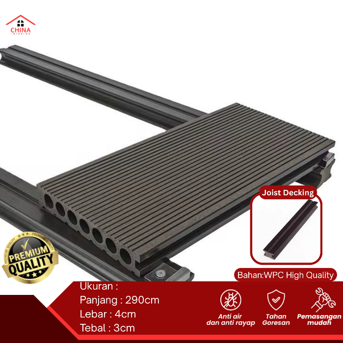 Joist Wpc Decking - Rangka Decking Wpc - Aksesoris Wpc Decking Outdoor