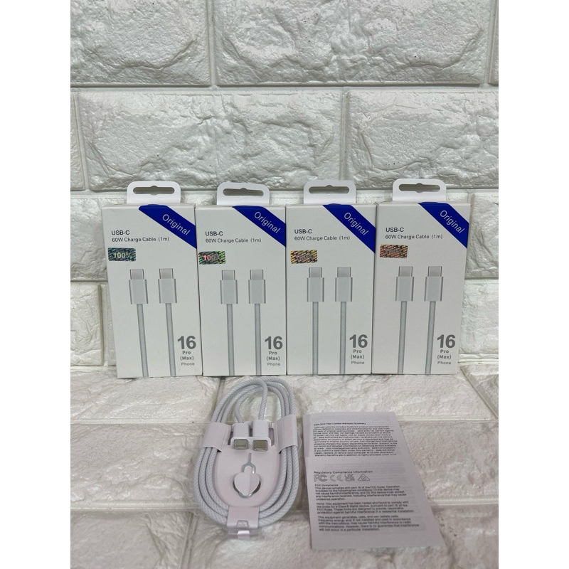 Kabel Original PD 60W Fast Charger 6A C to Type C Cable For Apple iPhone 15 16 Pro MAX Charging