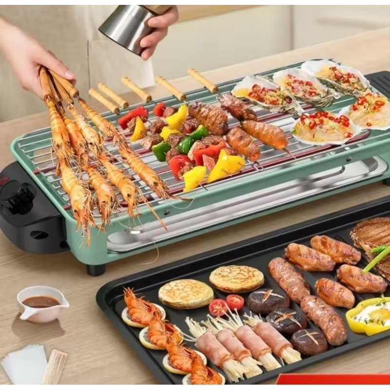 Pemanggang Korean Pan BBQ Grill 2 in 1 Alat Panggangan Listrik