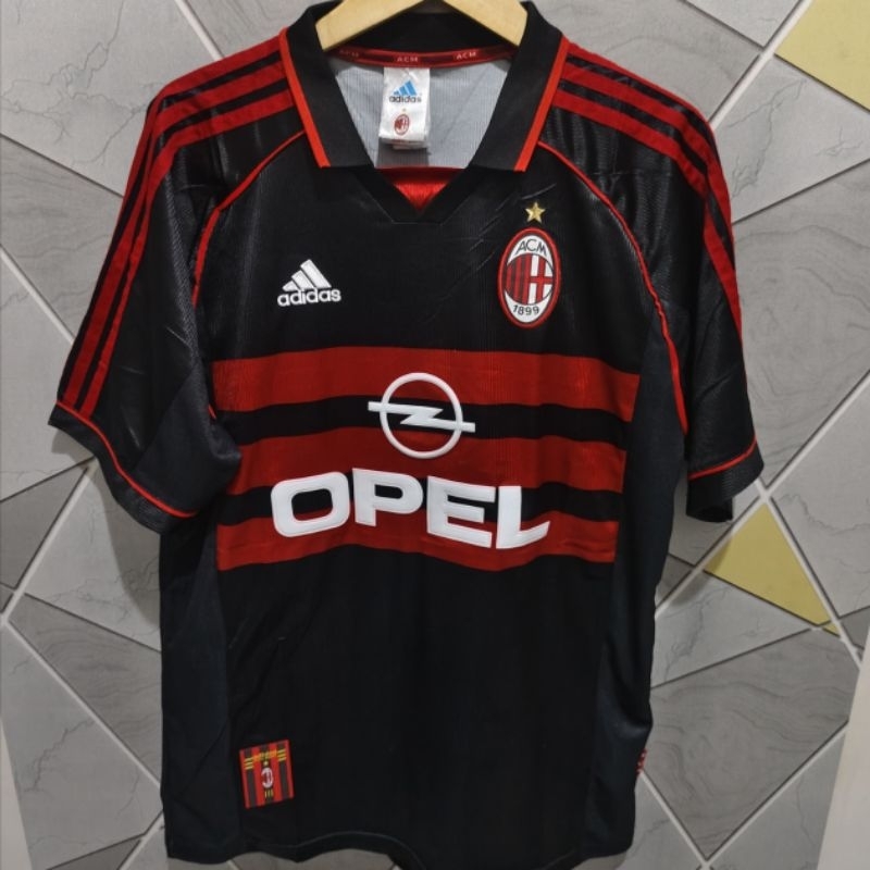 Jersey Vintage AC Milan 3rd 98/99  PORTUGAL (L-XL) Retro Preloved second Thrifting Adidas Ringer Tee