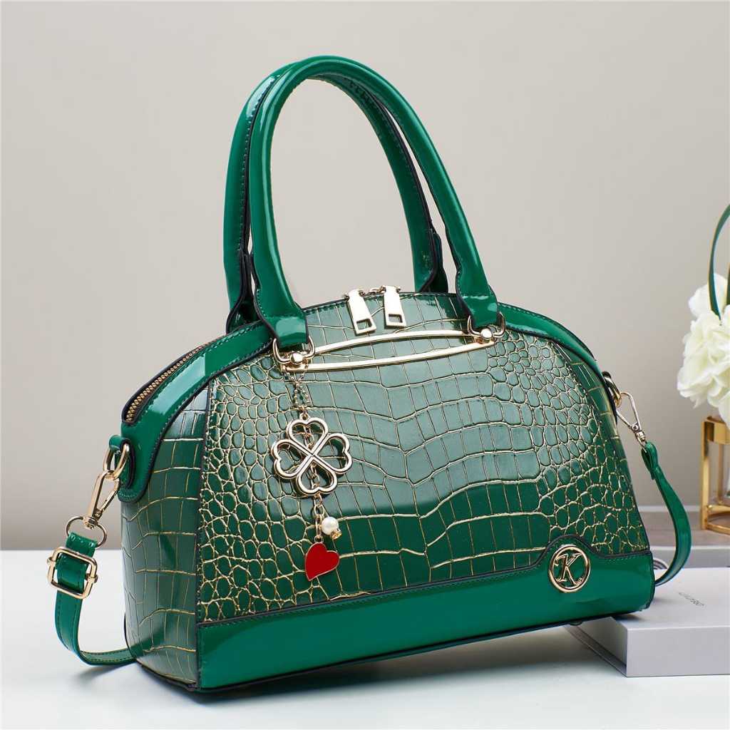 TOKOMEDAN1 - 2762 Tas Croco Mewah Wanita Impor Premium Tas Tangan Pesta Ibu Ibu Mewah Elegan Murah