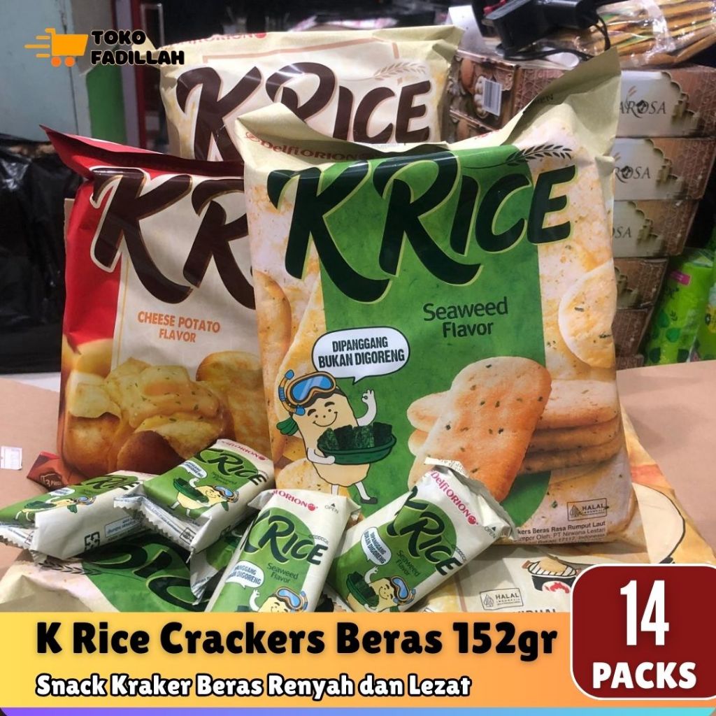 

Delfi Orion K Rice 152g Crackers Beras isi 14 Pack