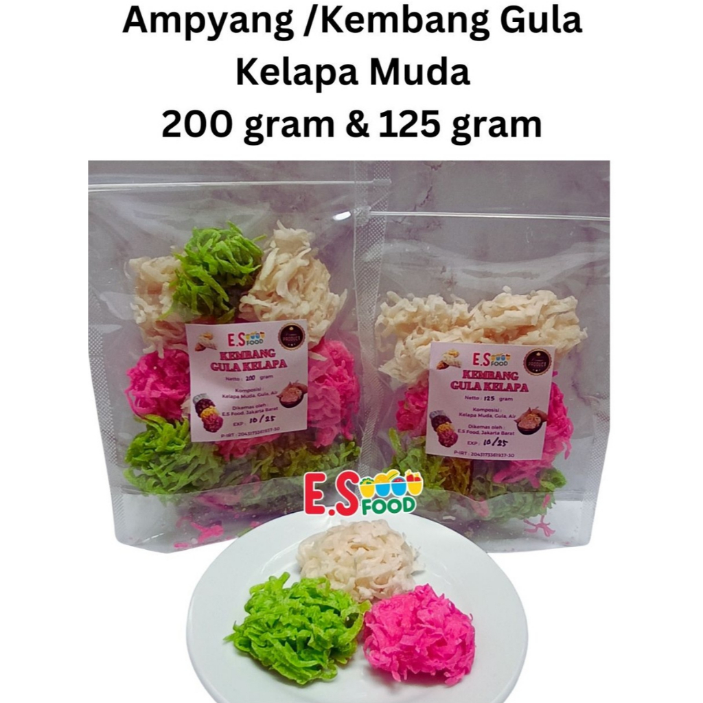 

Ampyang Kering Manisan Kelapa Muda Kembang Gula Arum 125 gram & 200 gram