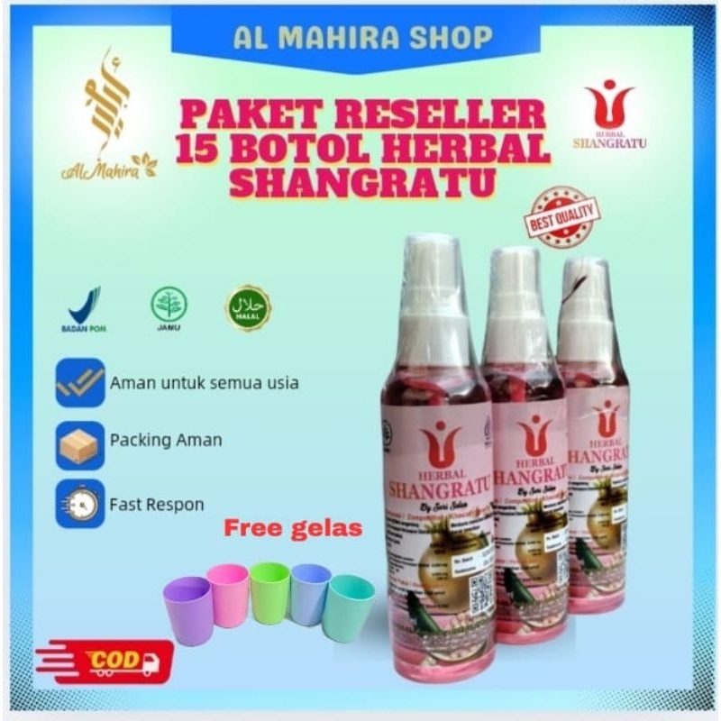 

[ COD & GARANSI] [ FREE 3 GELAS] PAKET 15 BOTOL HERBAL SHANGRATU ORIGINAL BPOM BY SARISALON GRATIS ONGKIR