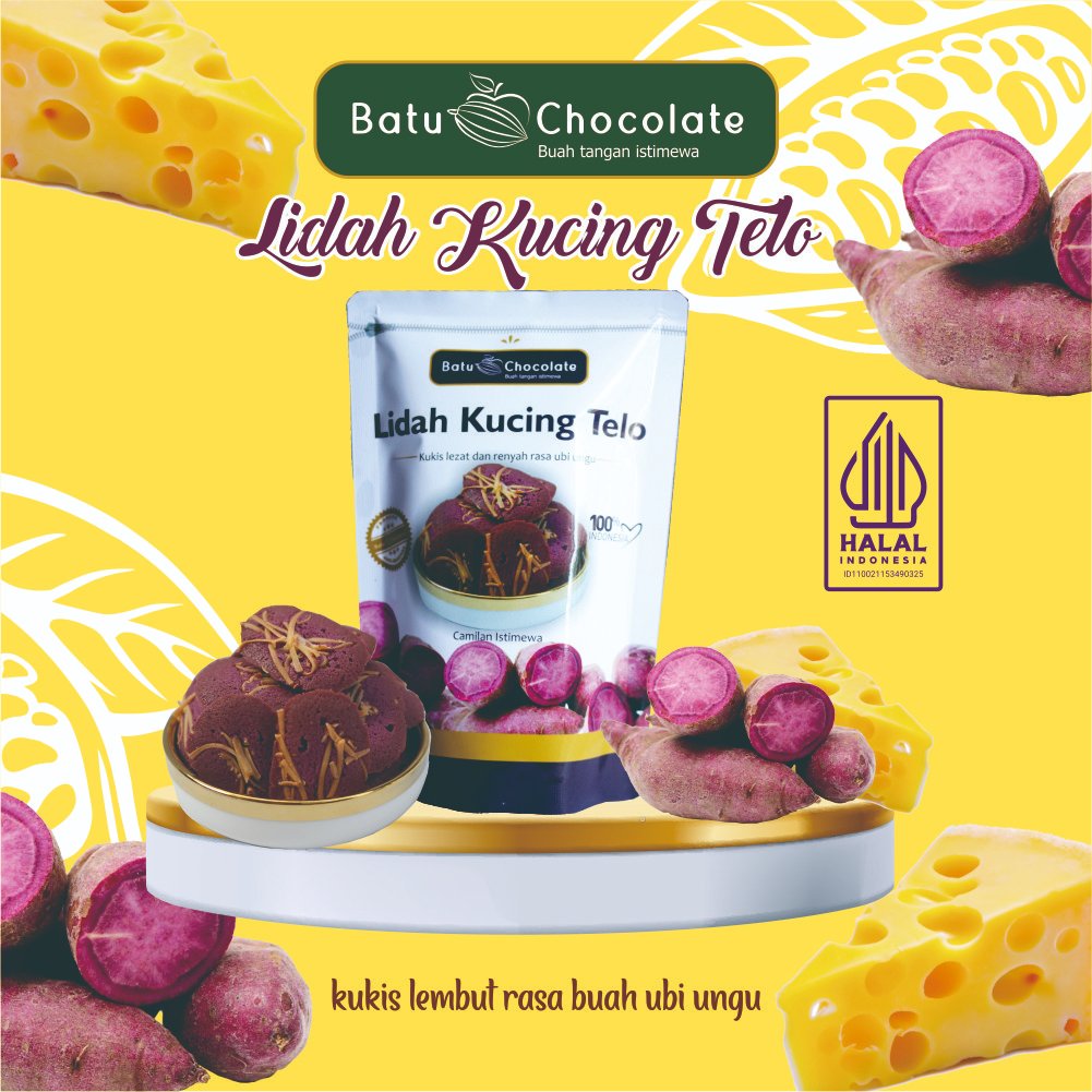 

Batu Chocolate - Lidah Kucing Telo - Oleh-oleh Khas Batu Malang