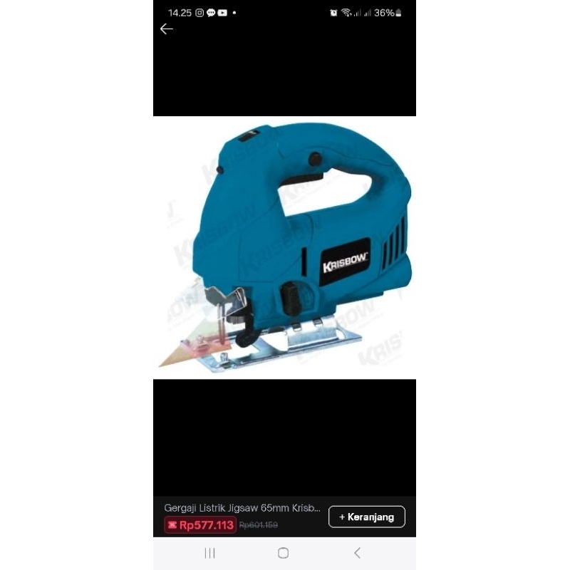 NEW KRISBOW Mesin Gergaji Jigsaw Elektrik