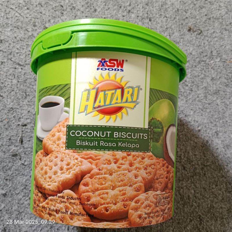 

Hatari kaleng 325 gram hatari 325gram biskuit rasa kelapa ASW Food