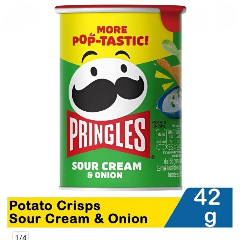 

Pringles Potato Crisps Sourcream & Onion 42g