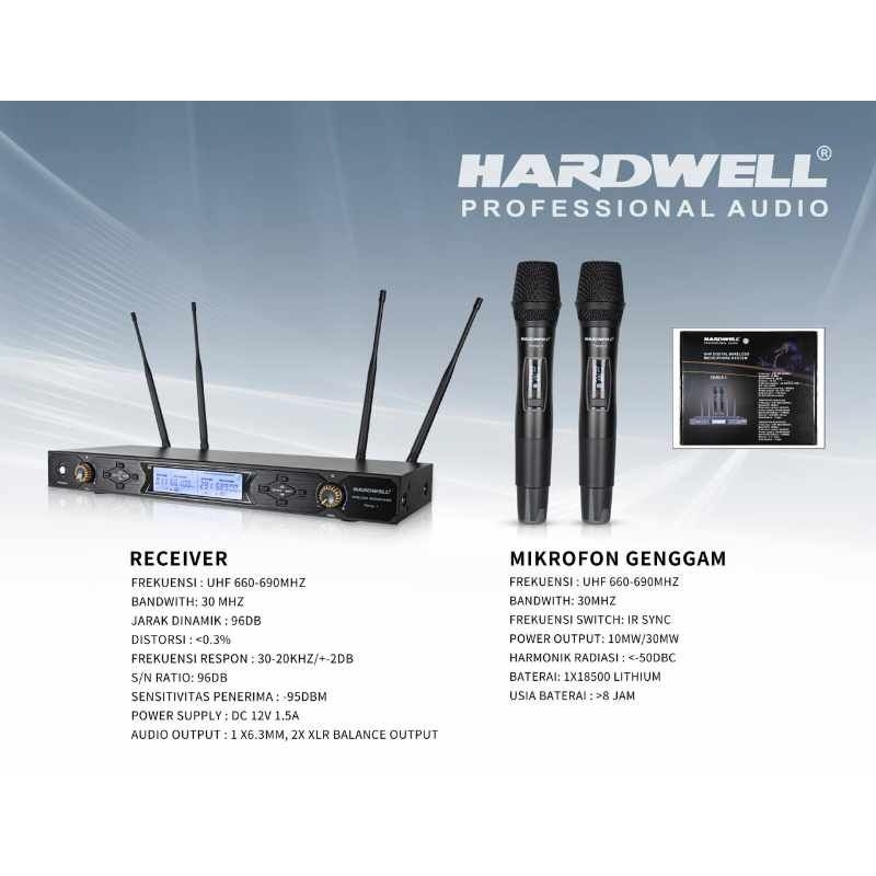 HARDWELL FORCE 1 | Microphone Wireless | Professional microphone Wireless | Mic wireless | Hardwell 