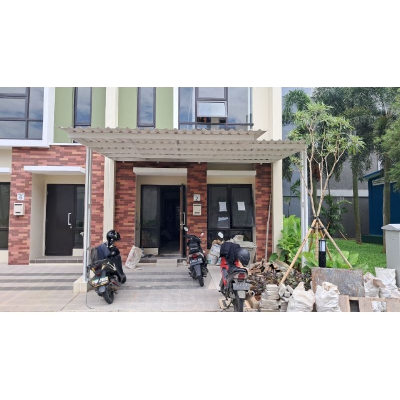 Kanopi Rangka Besi Atap Alderon