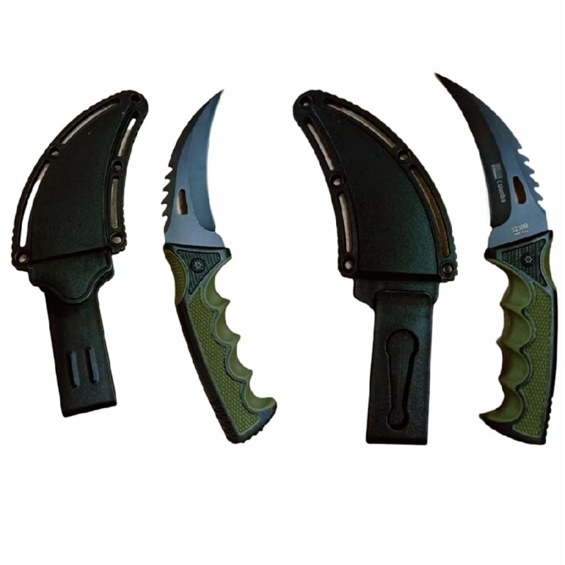 Pisau Karambit Tactical PS 3238A P1338 + Sarung | Pisau Survival Outdoor