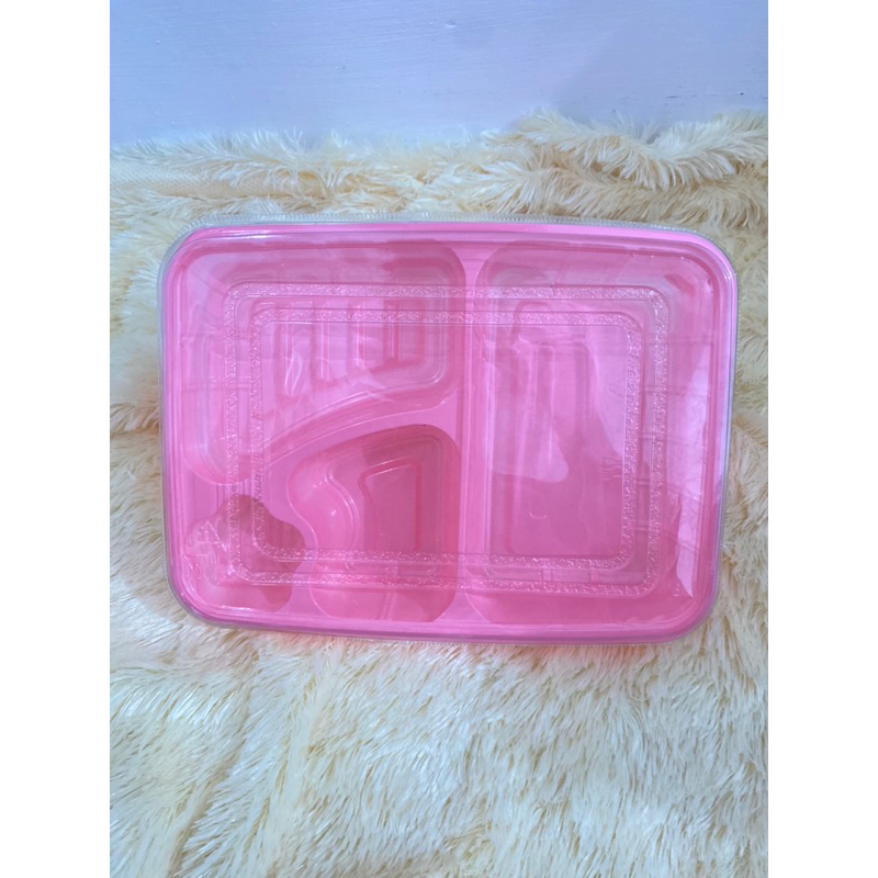 MIKA BENTO PINK ISI 50 PCS / MIKA BENTO SEKAT 4 / MIKA SEKAT 4