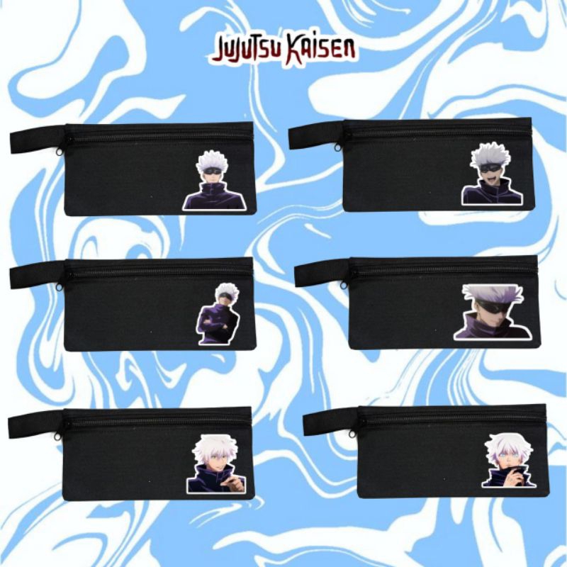 

kotak pensil gojo satoru, kotak pensil anak anak dengan tampilan yang menarik dan lucu, pouct pensil, tas pensil