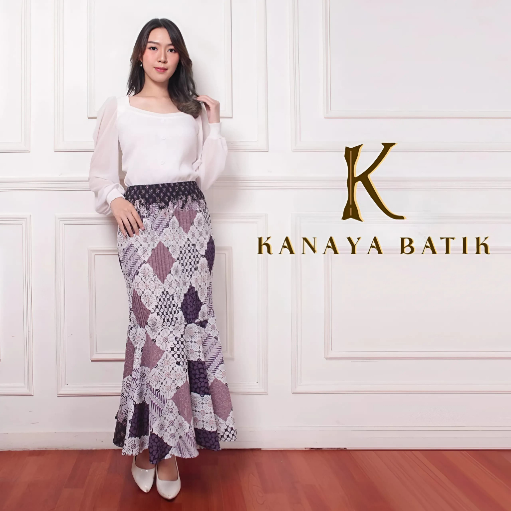 Rok Batik Duyung Plisket / Rok Duyung Plisket Batik / Rok Kebaya/Rok Kondangan/Rok Wisuda/Rok Duyung