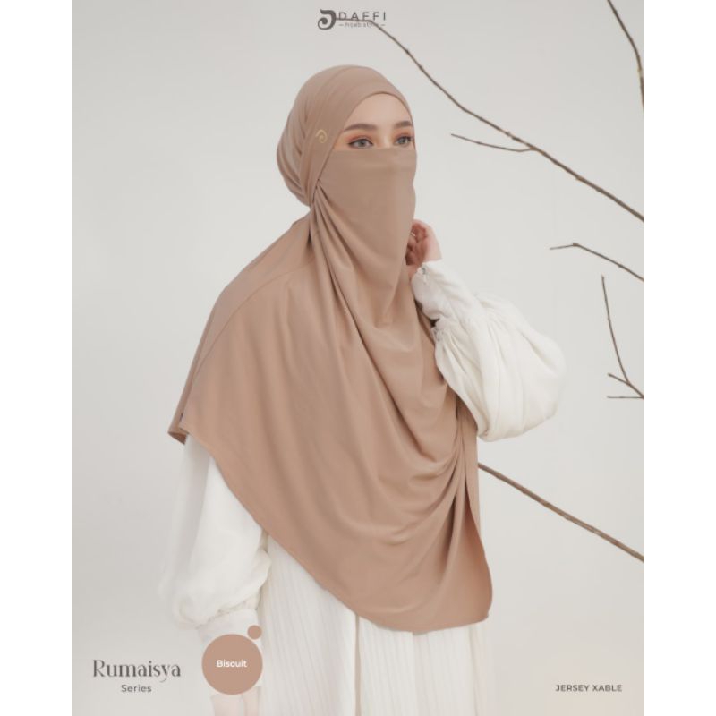 RUMAISYA Daffi Hijab Frech Khimar Premium ala Erina Gudono Haji Umroh Jumbo Syari