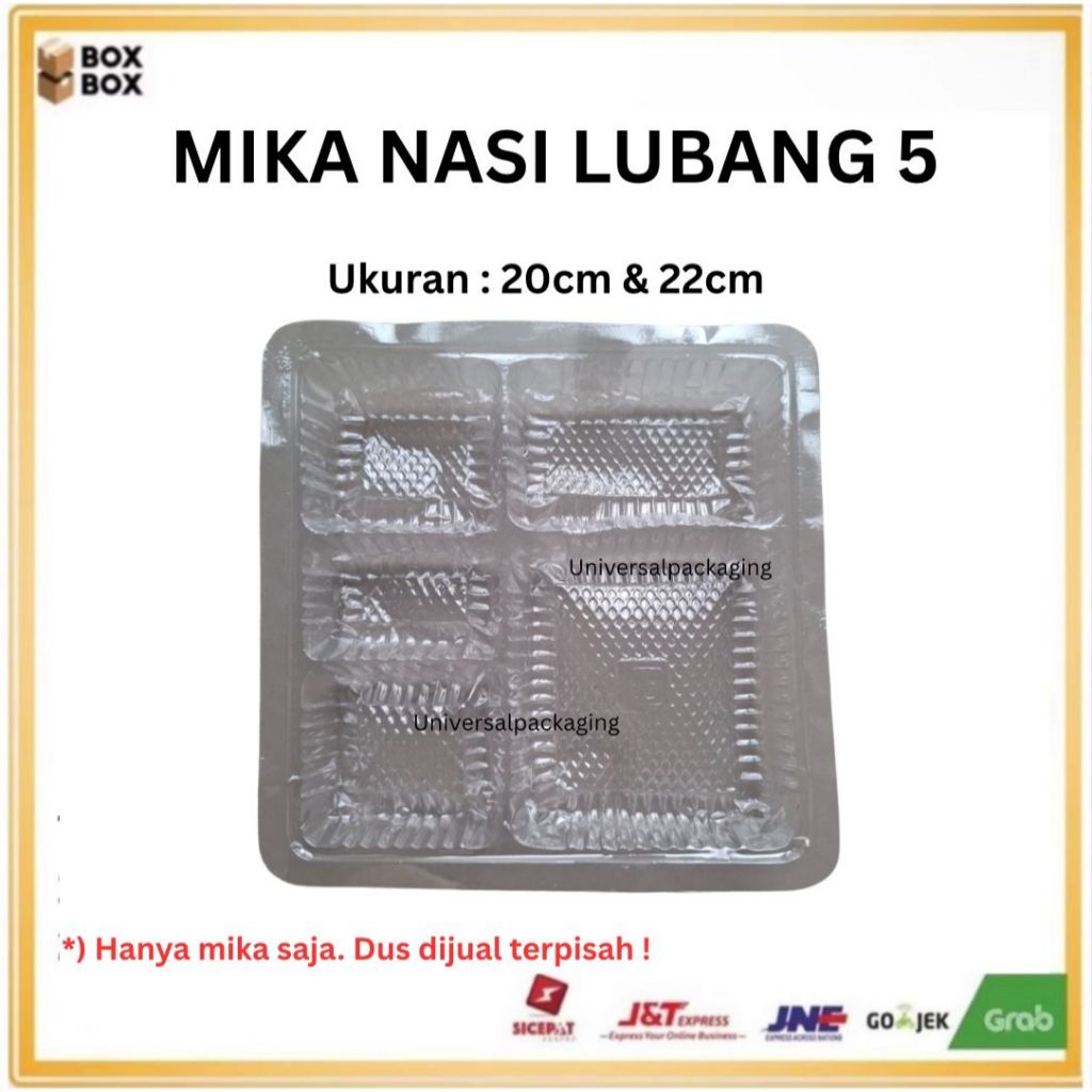 

Plastik MIKA NASI SEKAT 5 I Kotak Mika Nasi 5 Lubang Kotakan