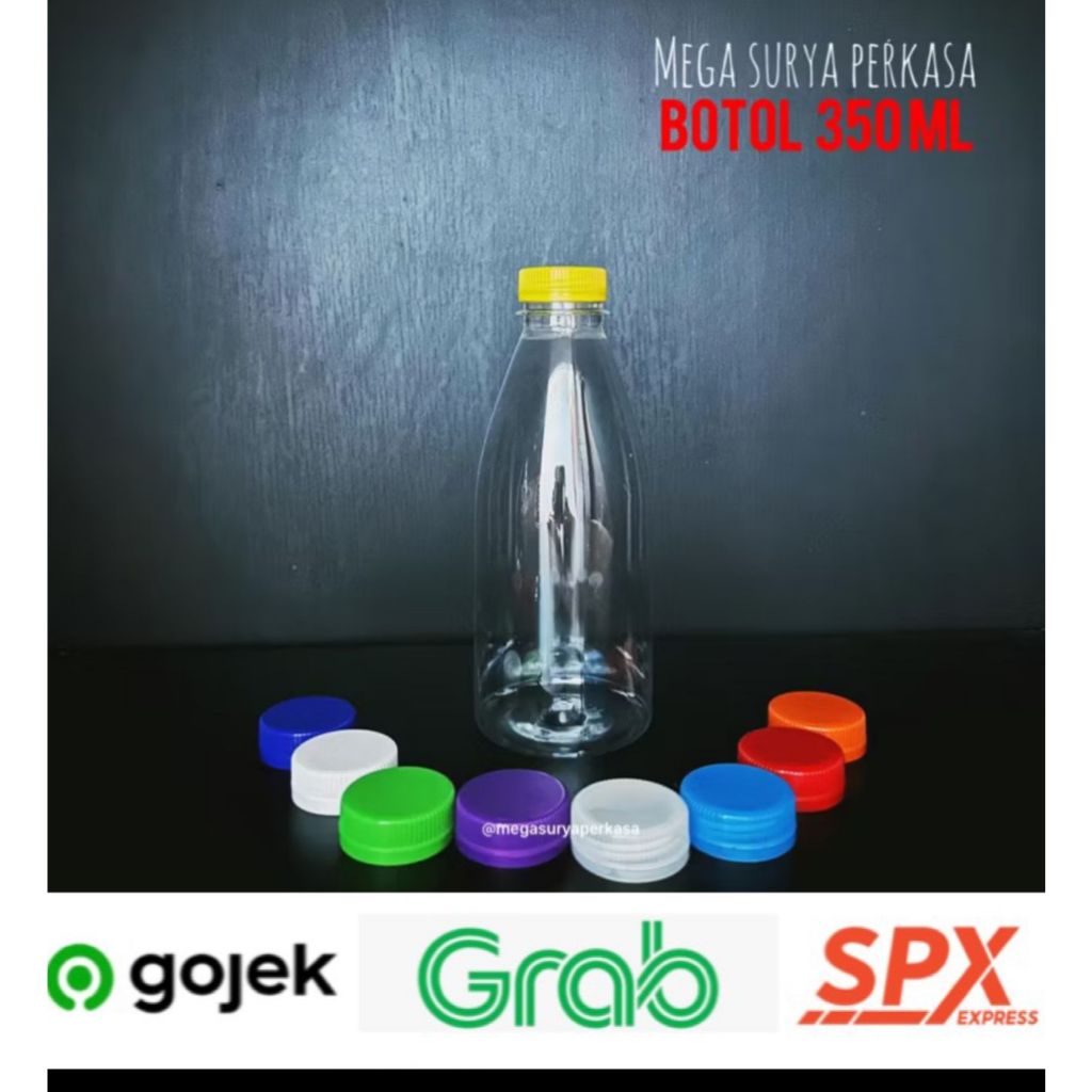 Botol Plastik Cantik 350 ML PET - Botol Valencia Ekonomis - Minum Almond Kale Pir 350ML