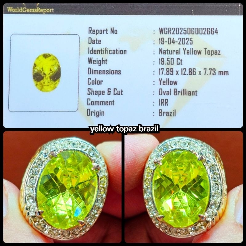 YELLOW TOPAZ JUMBO ASLI BRAZIL KELAS KONTES