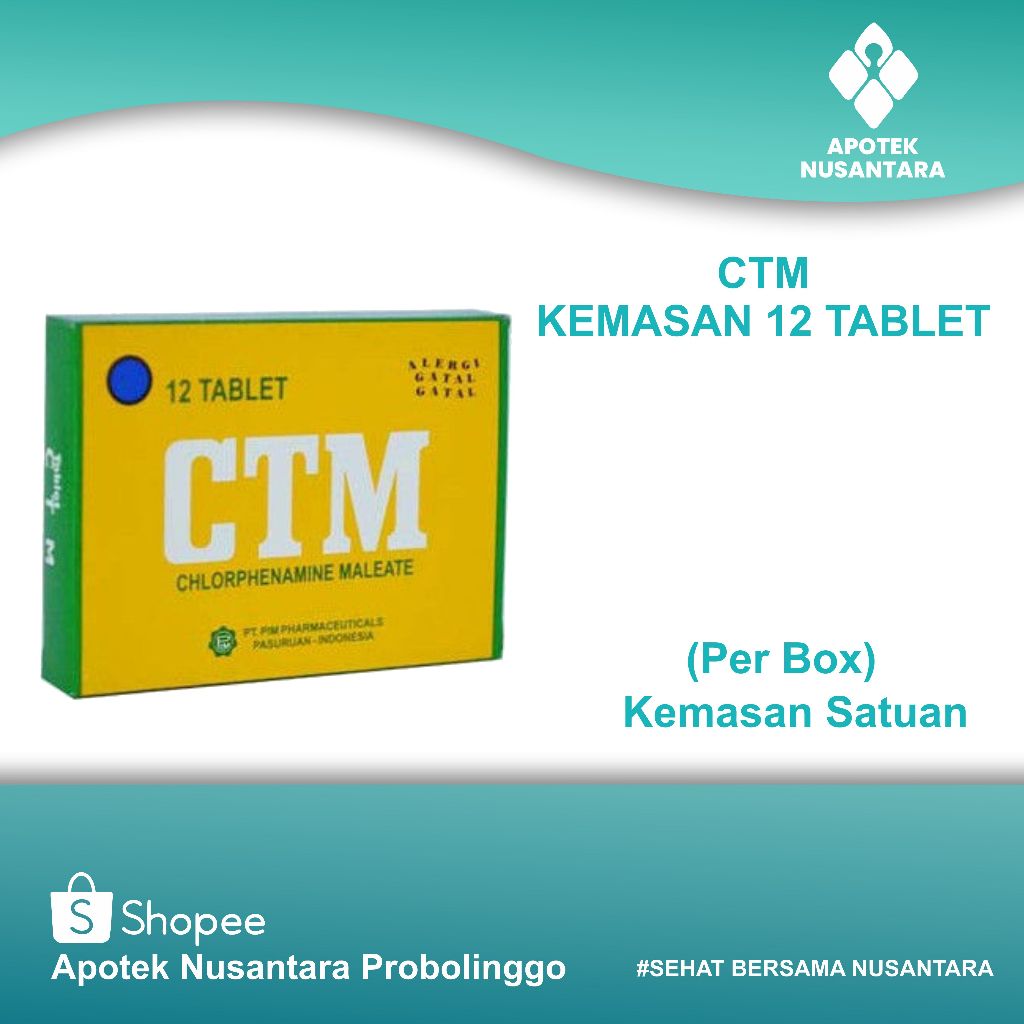 CTM OBAT ALERGI KEMASAN 12 TABLET