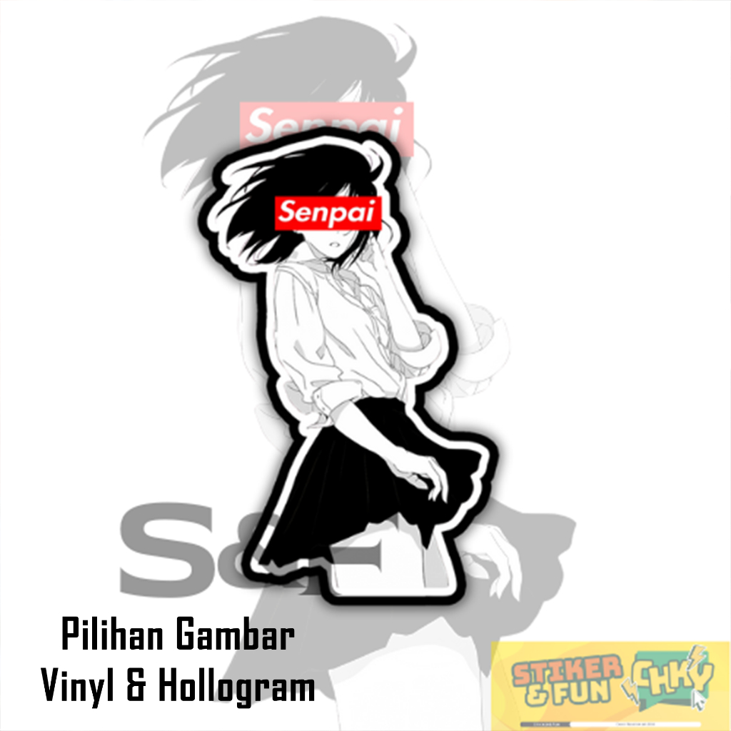 

Stiker Sticker Vinyl/Hollogram Laminasi JAPANESE SCHOOL GIRL SENPAI Vol 2