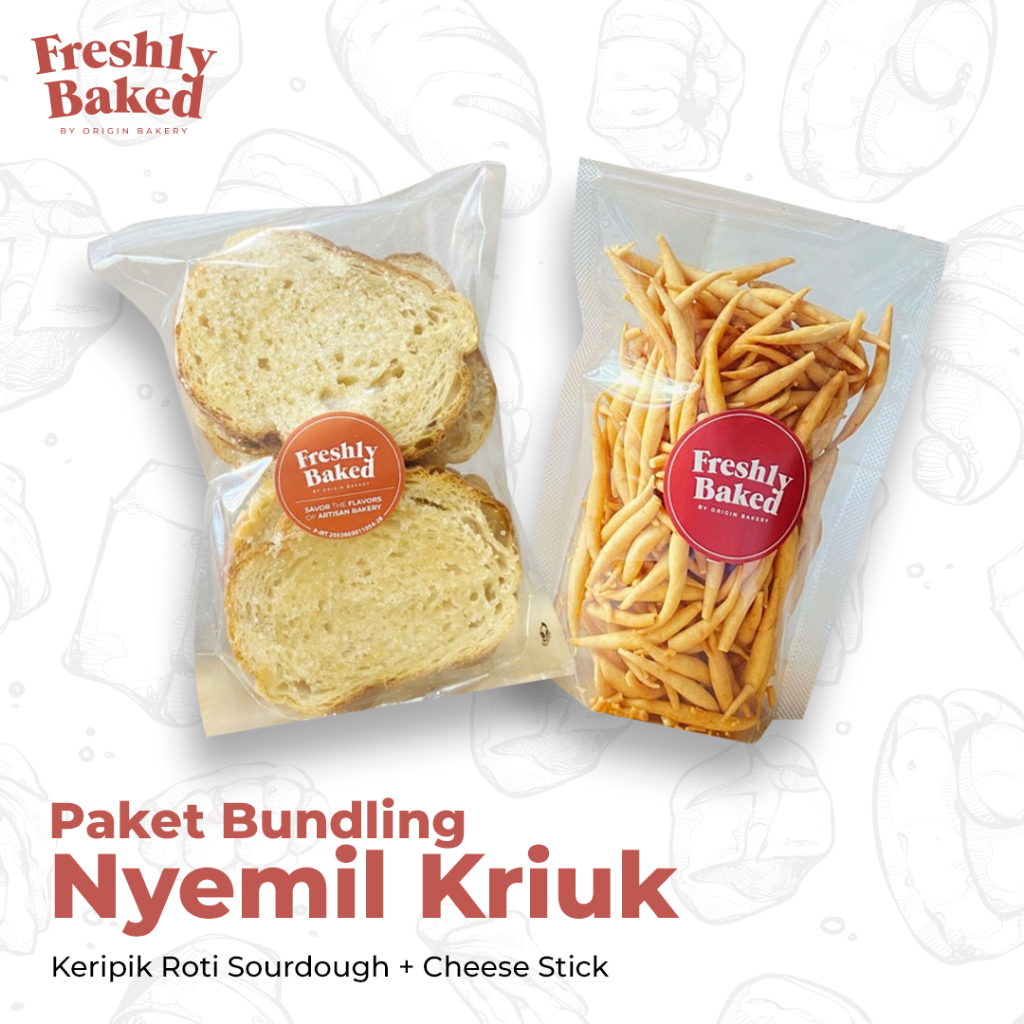 

Special Bundling Nyemil Kriuk: Cheese Stick + Sourdough Chips